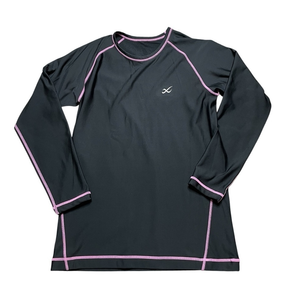 CW-X Women's Long Sleeve Compression Shirt Black Pink Size Large